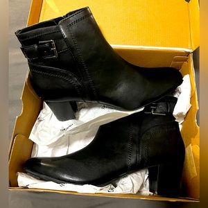 East5th black healed booties. Brand new in box never worn size 11